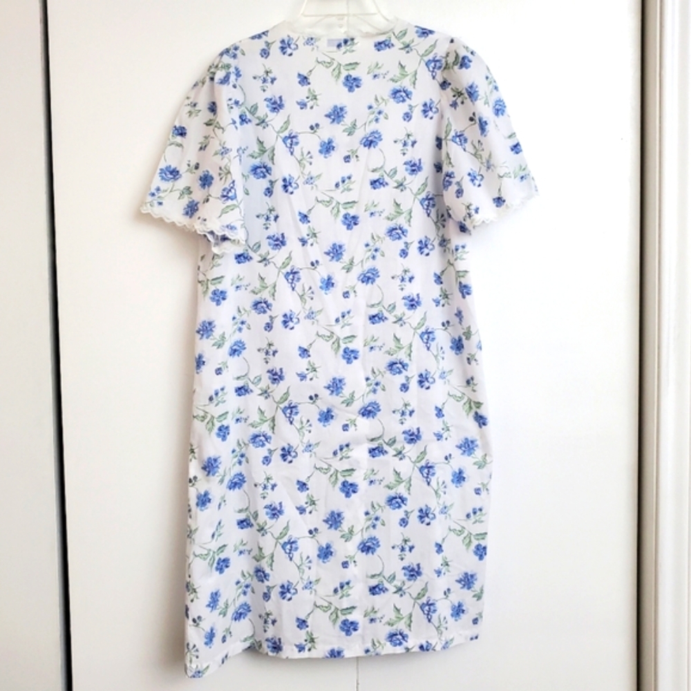 Ship'n Shore Vtg Sleeveless Ruffle Traditional Nightgown & Robe Set Sz Sm - Picture 11 of 16